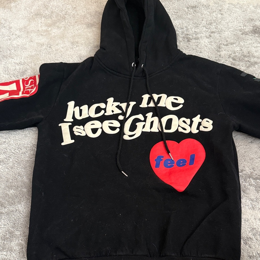 Black Hoodie with Graphic Print
